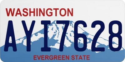 WA license plate AYI7628