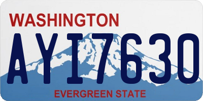 WA license plate AYI7630