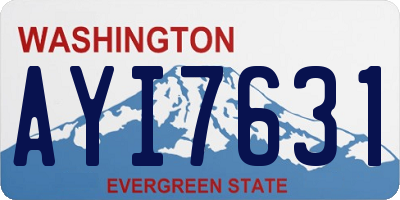 WA license plate AYI7631