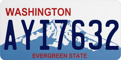WA license plate AYI7632