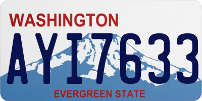 WA license plate AYI7633