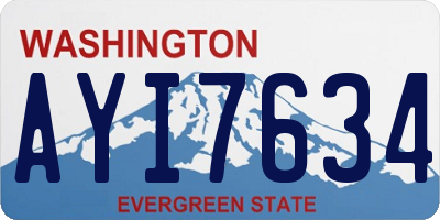 WA license plate AYI7634