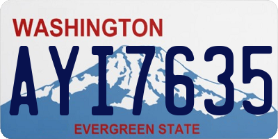 WA license plate AYI7635