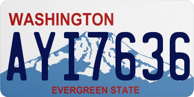 WA license plate AYI7636
