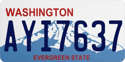 WA license plate AYI7637