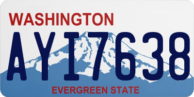 WA license plate AYI7638