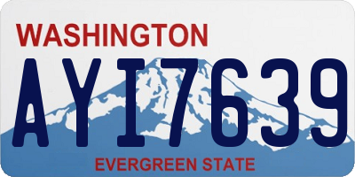 WA license plate AYI7639