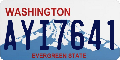 WA license plate AYI7641