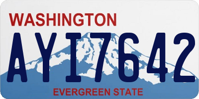 WA license plate AYI7642