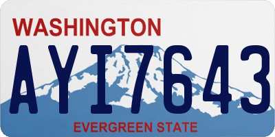 WA license plate AYI7643