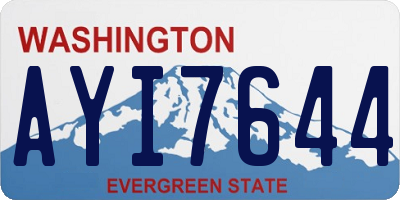 WA license plate AYI7644