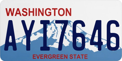 WA license plate AYI7646