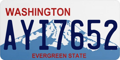 WA license plate AYI7652