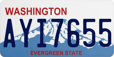 WA license plate AYI7655