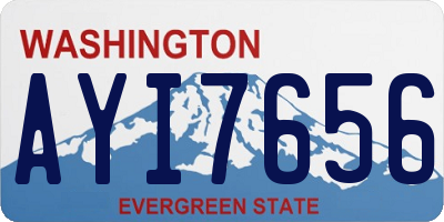 WA license plate AYI7656