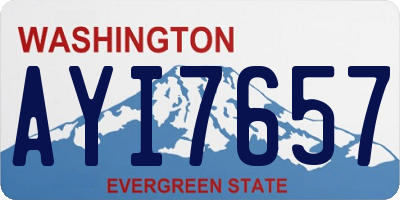 WA license plate AYI7657