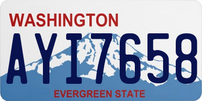 WA license plate AYI7658