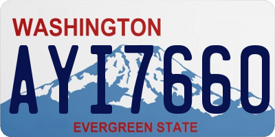 WA license plate AYI7660