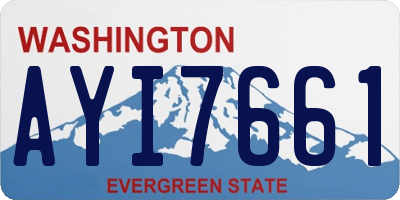 WA license plate AYI7661