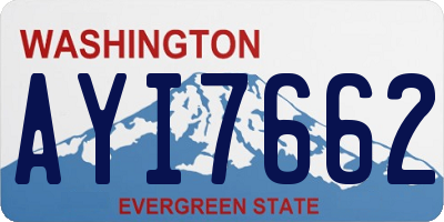WA license plate AYI7662