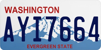 WA license plate AYI7664
