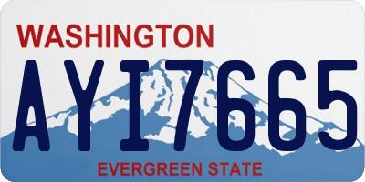 WA license plate AYI7665
