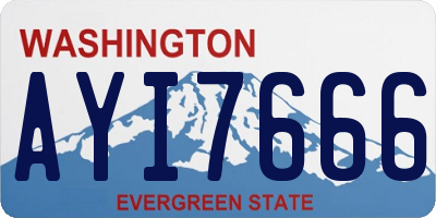 WA license plate AYI7666