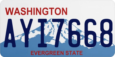 WA license plate AYI7668