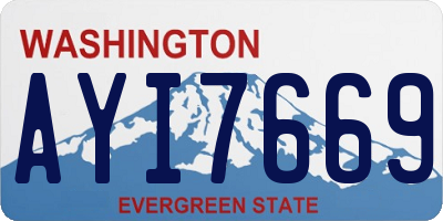 WA license plate AYI7669