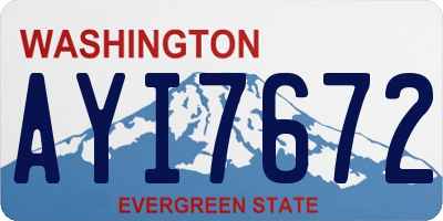 WA license plate AYI7672