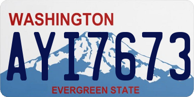 WA license plate AYI7673