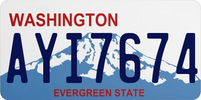 WA license plate AYI7674