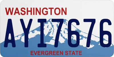 WA license plate AYI7676