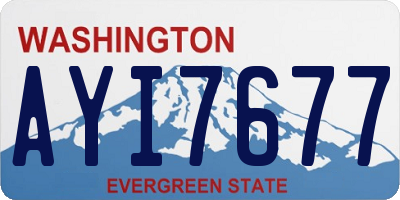 WA license plate AYI7677
