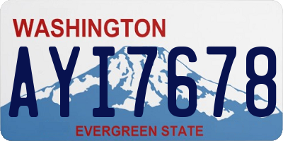 WA license plate AYI7678