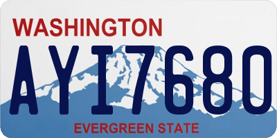 WA license plate AYI7680