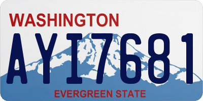 WA license plate AYI7681