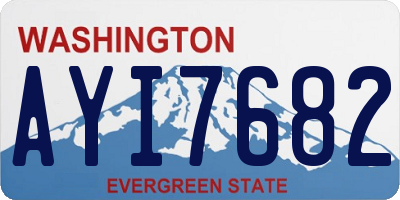 WA license plate AYI7682