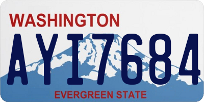WA license plate AYI7684