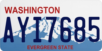 WA license plate AYI7685