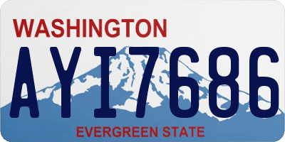WA license plate AYI7686