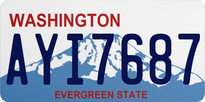 WA license plate AYI7687