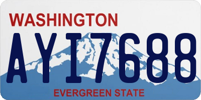 WA license plate AYI7688