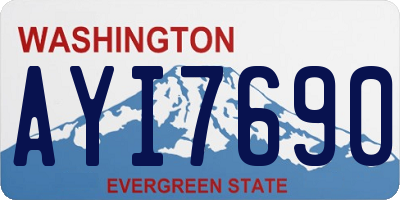 WA license plate AYI7690