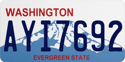 WA license plate AYI7692