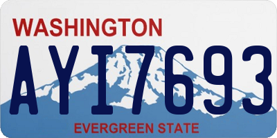 WA license plate AYI7693