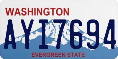 WA license plate AYI7694