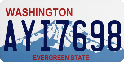 WA license plate AYI7698