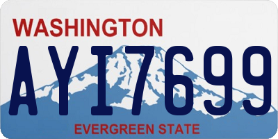 WA license plate AYI7699