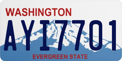 WA license plate AYI7701